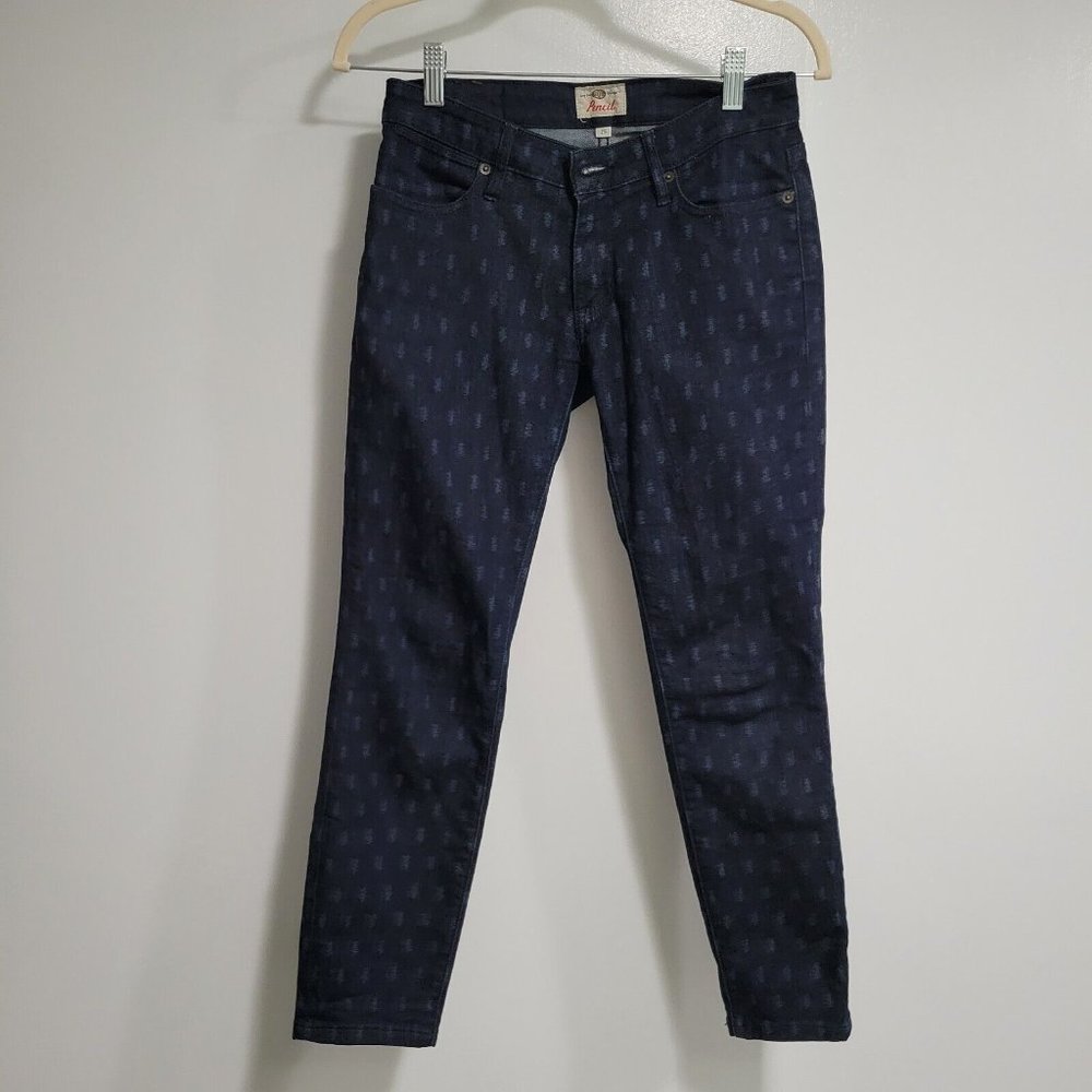 Fossil Jeans Pencil Skinny Leg Dark Wash Ankle Crop Women's Size 25x26